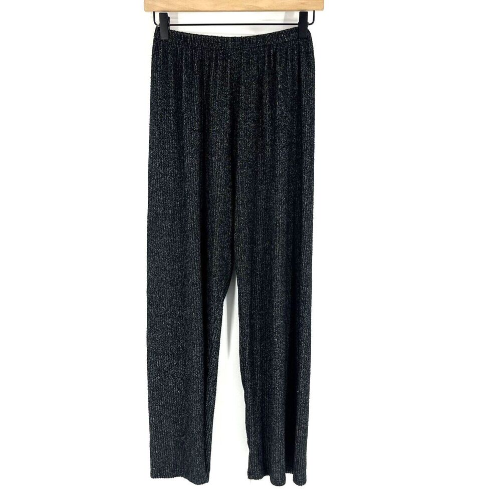 Joah Brown Lounge Pants Size Small Medium Charcoal Ribbed Knit Pull On Soft